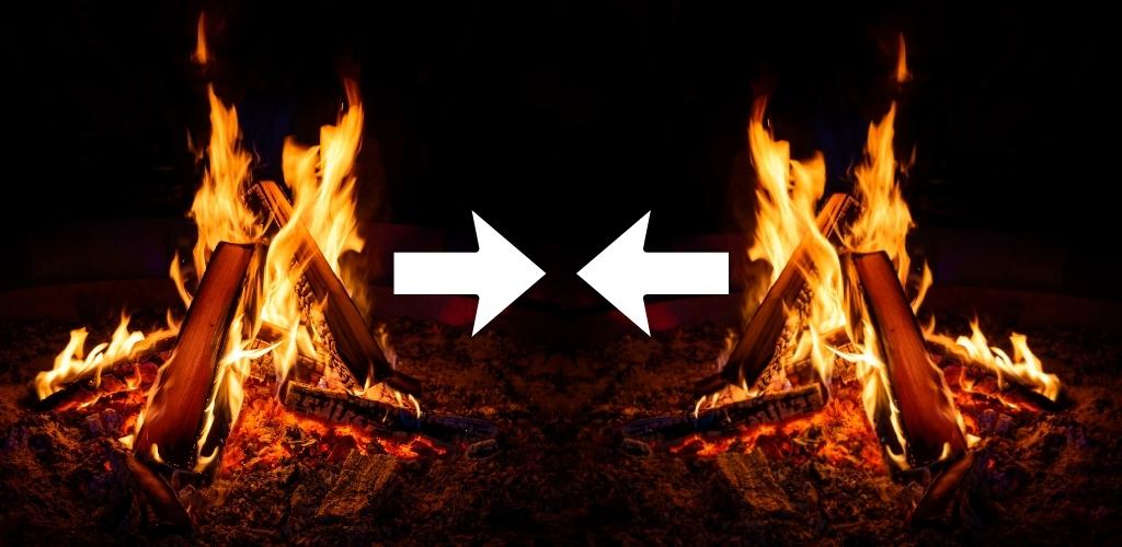 What Happens When Fire Clashes with Fire?