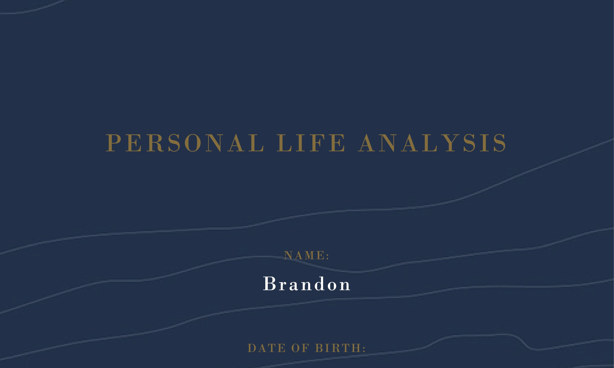 Case Study: Bazi Analysis of Young Creative Director Brandon