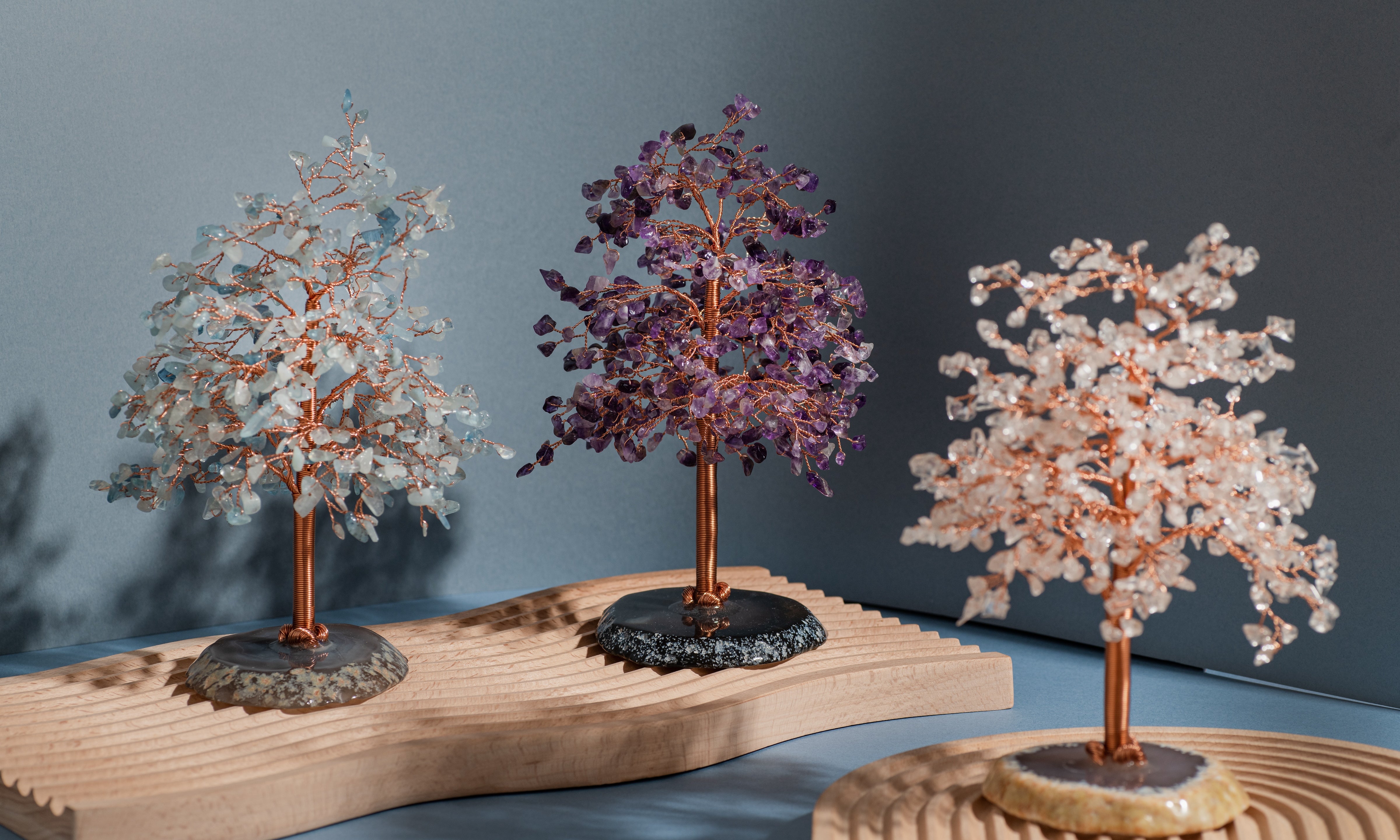 Gemstone trees from Hoseiki.