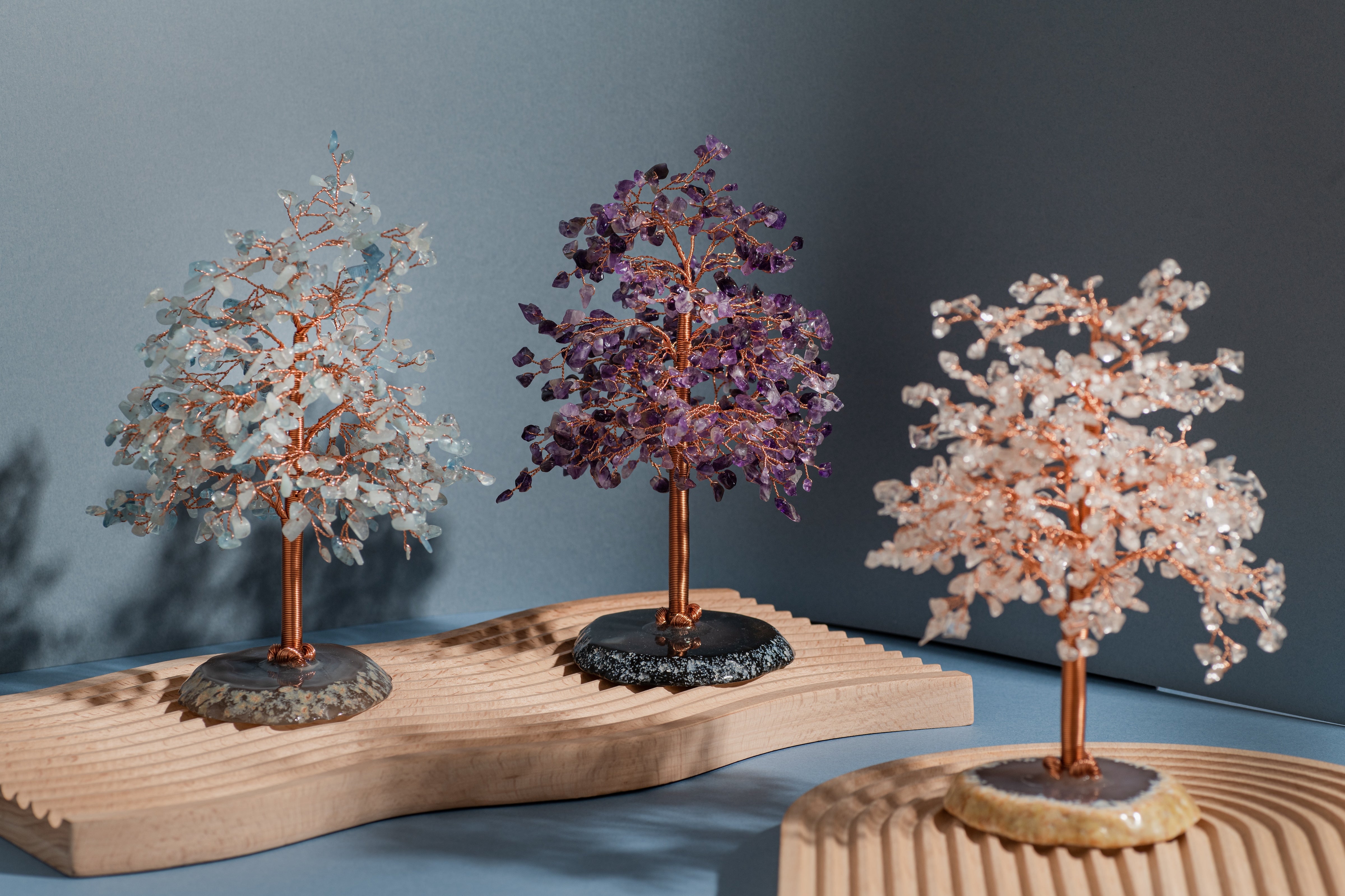 Gemstone trees from Hoseiki.