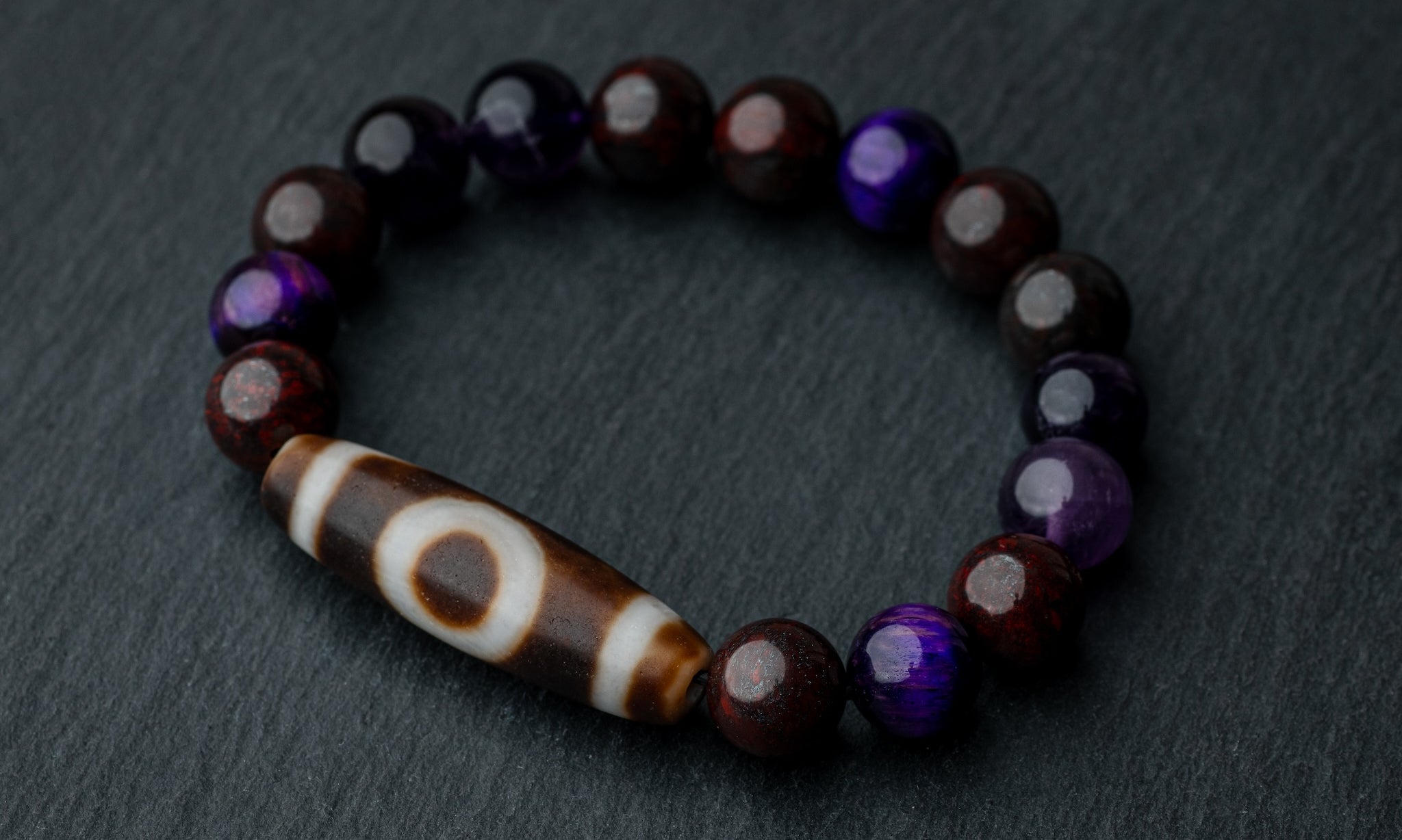Tibetan Dzi beads from Hoseiki.