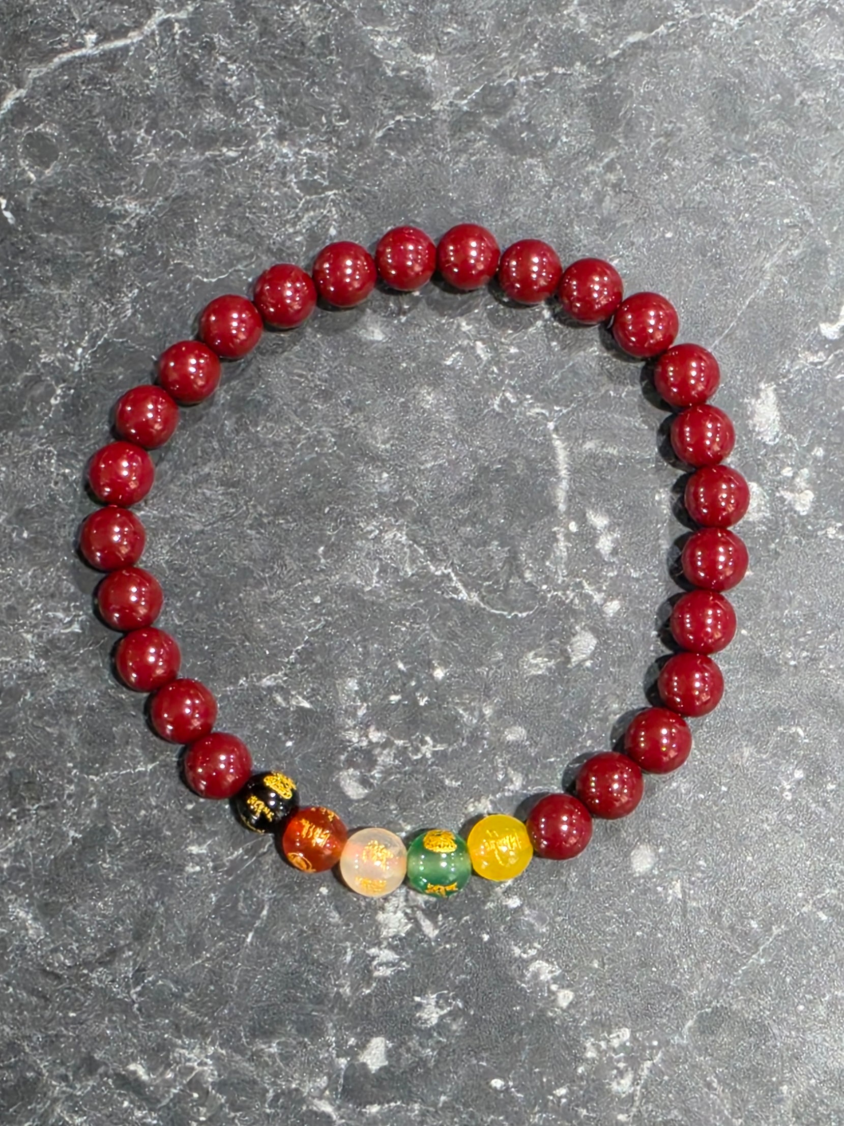 [FB Live Exclusive] Cinnabar with 5 Wealth God Bracelet