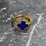 [FB Live Exclusive] Royal Lapis Clover Ring (Adjustable size)
