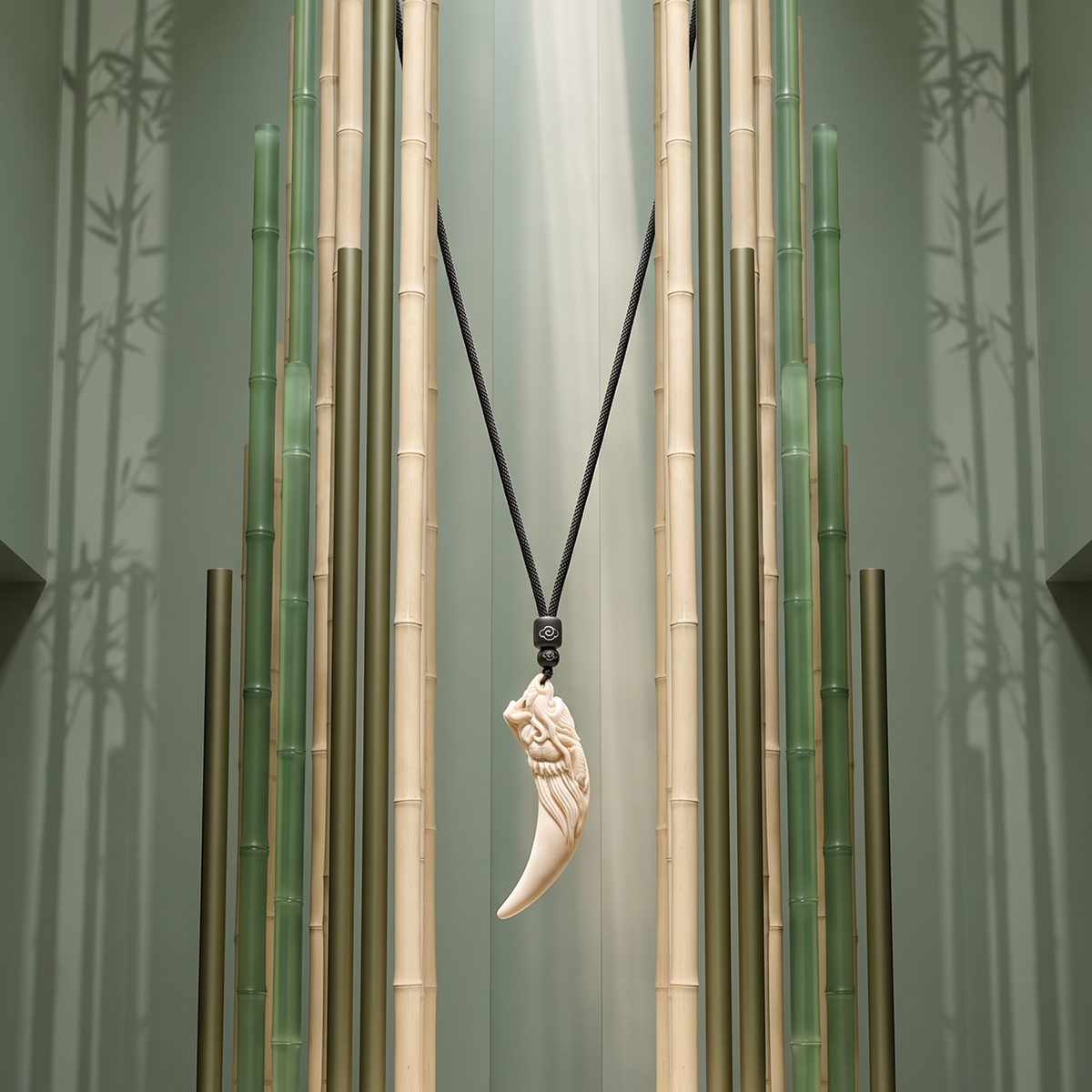 Azure Dragon Ascending 青龙腾 | 万年·灵刻 Mammoth Tusk Pendant