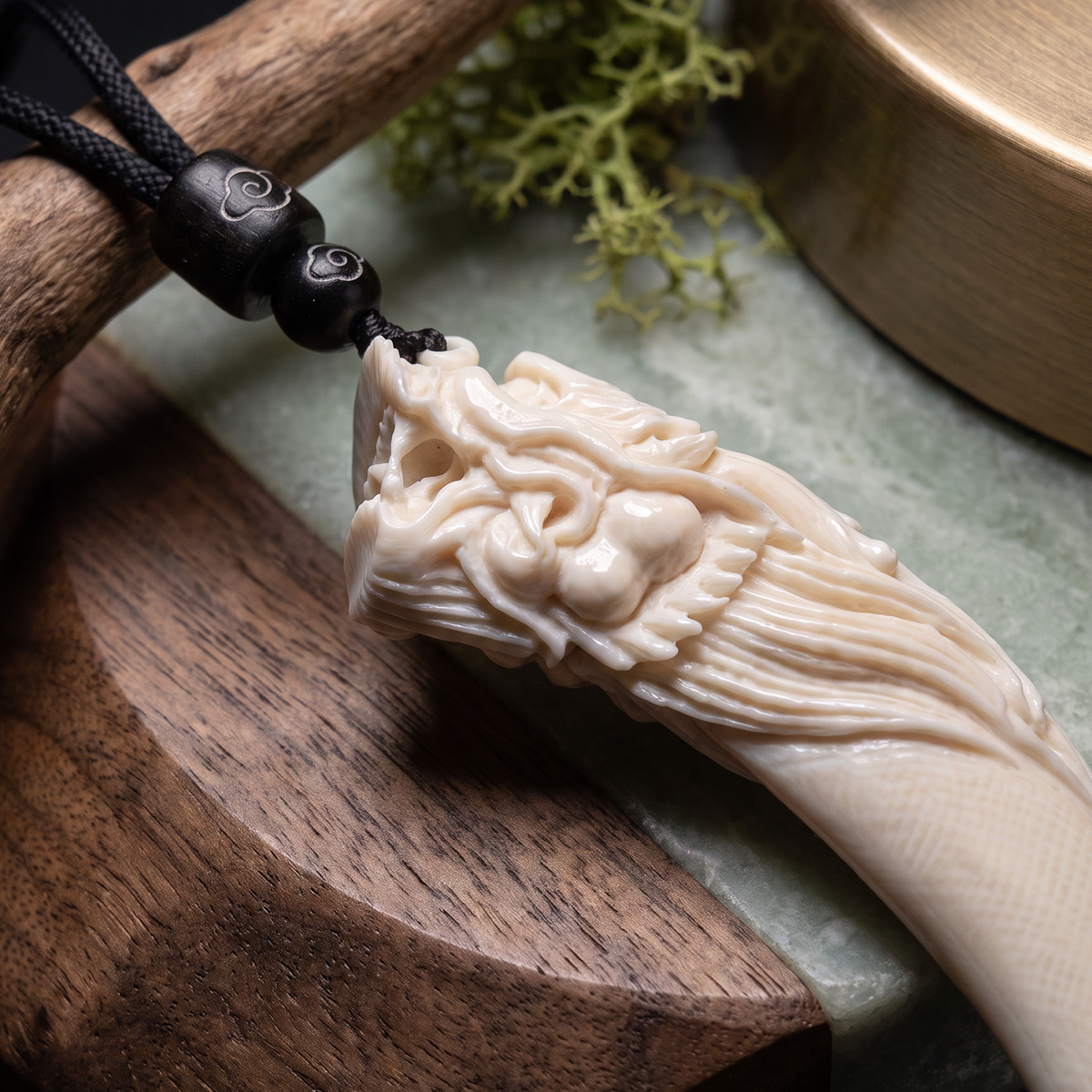 Azure Dragon Ascending 青龙腾 | 万年·灵刻 Mammoth Tusk Pendant