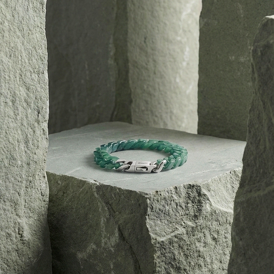 Jadeite colour texture and polish detail