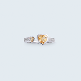 Citrine Twin Heart of Abundance – Heart of Prosperity Collection (ADJUSTABLE)