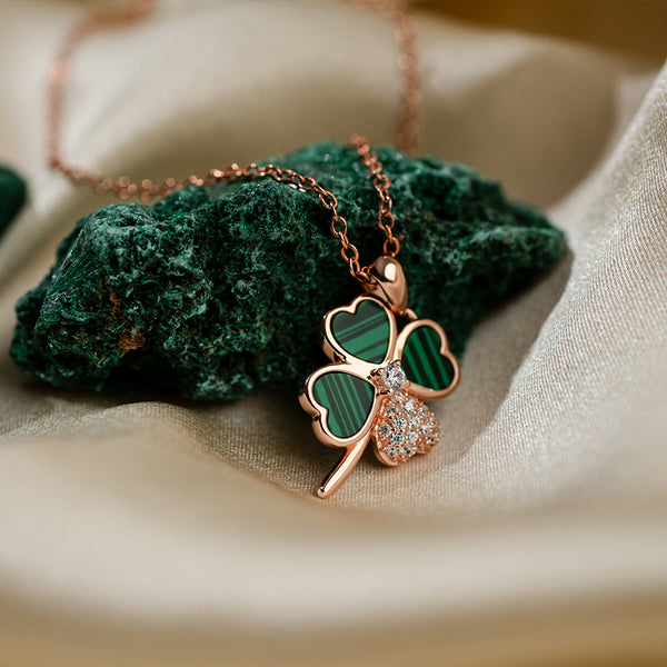 Ethereal - Malachite Clover Necklace