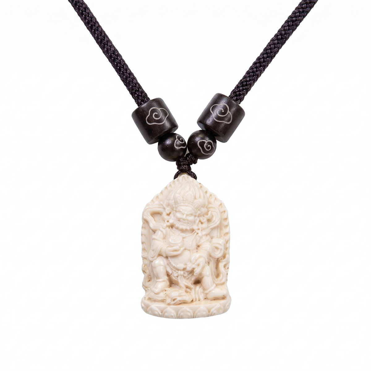 Mahakala, Guardian of Fortune 大黑天·护财尊 | 万年·灵刻 Mammoth Tusk Pendant