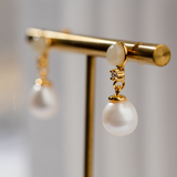 Harmony Cascade -  Hetian Jade Collection  Earrings “祥玉明珠”和田玉耳环