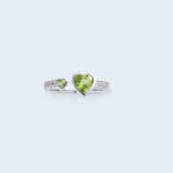 Peridot Twin Heart of Growth – Heart of Prosperity Collection (ADJUSTABLE)