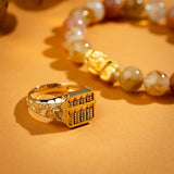 The Midas Touch - Dragon Abacus Gold Ring (MADE TO ORDER)