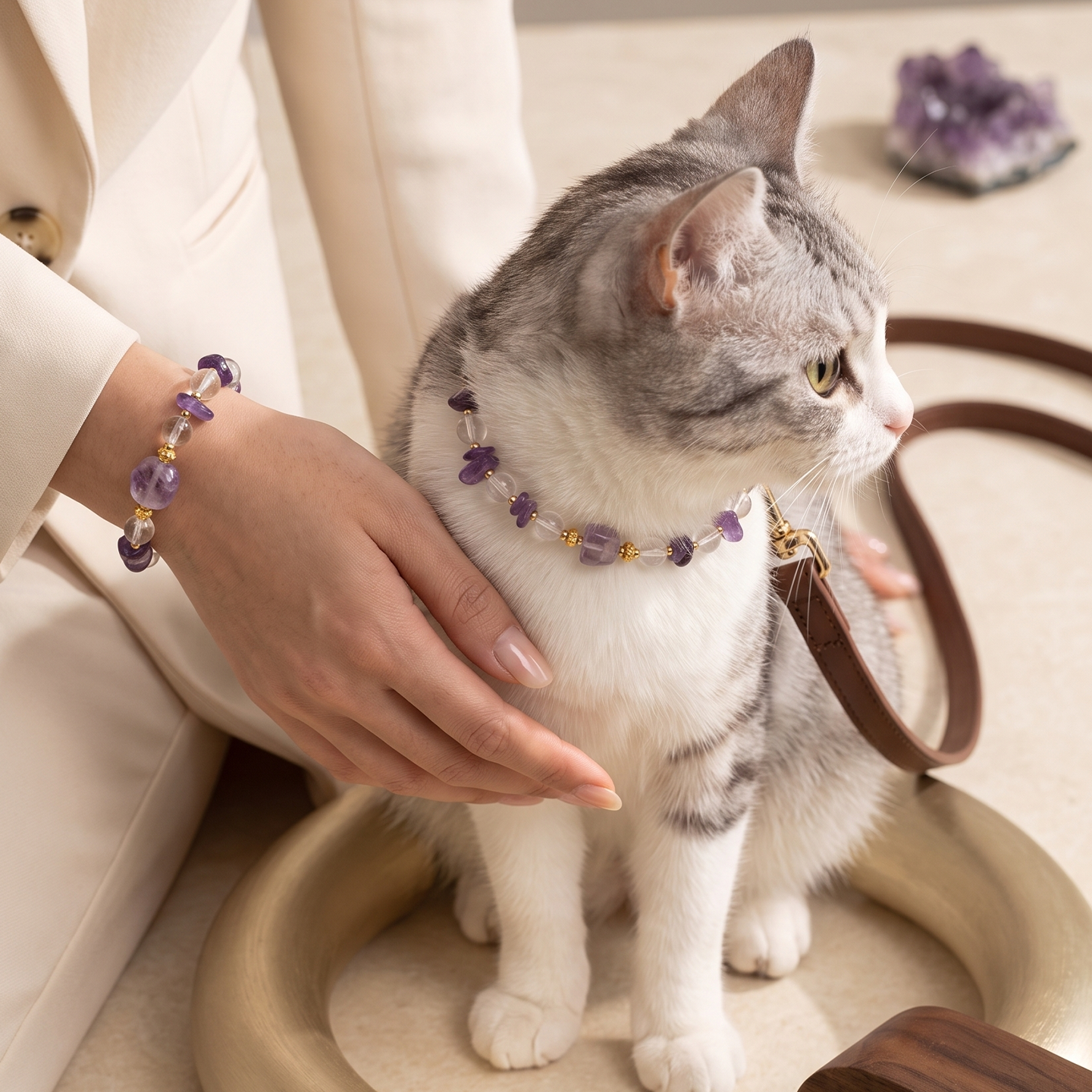 The Peaceful Bond - Crystal Collar & Bracelet