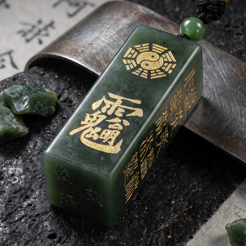 Three Treasures Seal 財官印 | Personalised Arctic Jade Name Seal