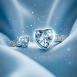 Aquamarine Twin Heart of Flow – Heart of Prosperity Collection (ADJUSTABLE)