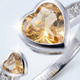 Citrine Twin Heart of Abundance – Heart of Prosperity Collection (ADJUSTABLE)