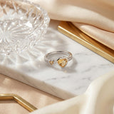 Citrine Twin Heart of Abundance – Heart of Prosperity Collection (ADJUSTABLE)
