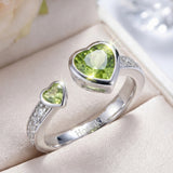Peridot Twin Heart of Growth – Heart of Prosperity Collection (ADJUSTABLE)