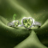 Peridot Twin Heart of Growth – Heart of Prosperity Collection (ADJUSTABLE)
