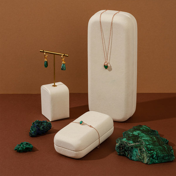 Verdant Elegance - Malachite Jewellery Set