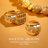 The Midas Touch - Dragon Abacus Gold Ring (MADE TO ORDER)