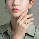 Peridot Heart of Growth Ring (Made To Order)