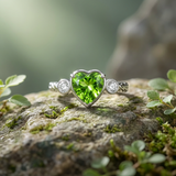 Peridot Heart of Growth Ring (Made To Order)