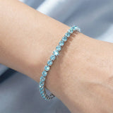 Équilibre Tennis Bracelet – Vélour Bleu