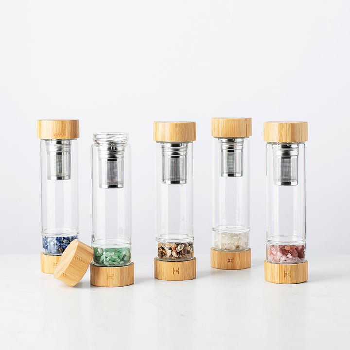 Zen Wood Element Crystal Flask